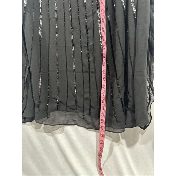 NWT‎ $798 Mac Duggal [ 16 ] 93869 Beaded Embellished Column Cape Gown Black - Picture 9 of 16